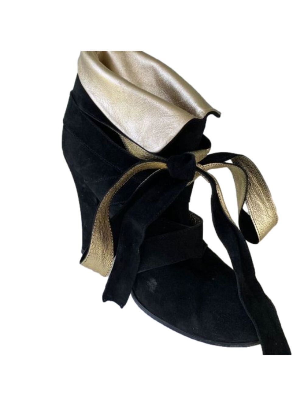 MARC Jacobs Ankle Boots Black and Gold Size 38.5